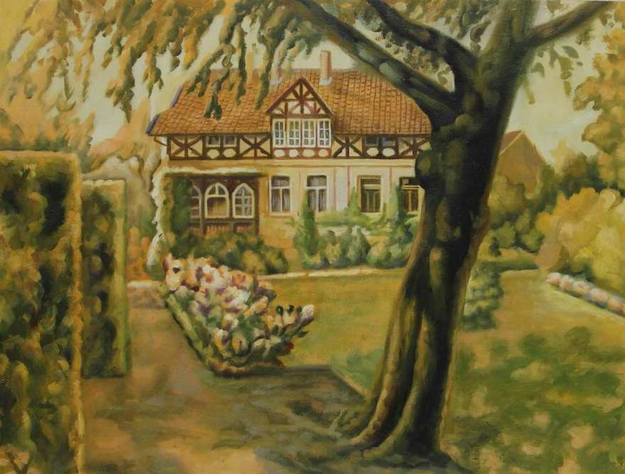 Wunstorf Kuesterstrasse 16, Gemälde von Elsbeth Timmermann-Heuss, geb. Timmermann